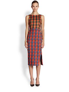 Altuzarra Plaid Shadow Dress    Check