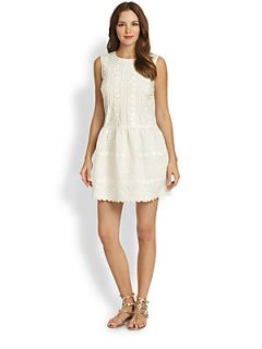 RED Valentino Embroidered Dress   White