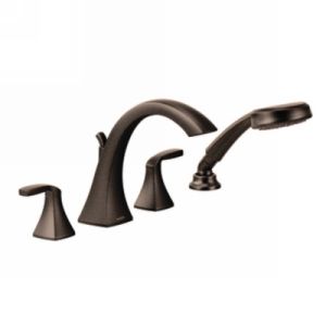 Moen T694ORB Voss Two Handle High Arc Roman Tub Faucet Trim with Hand Shower