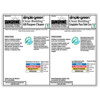 Simple Green All purpose Cleaner Secondary container Label