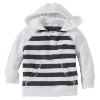 Burts Bees Baby Newborn Boys Striped Hooded Sweatshirt   Cloud/Slate 18 M