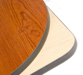 Oak Street Mfg 24x42 Rectangular Pedestal Table   Dining Height, Reversible Cherry/Natural Surface