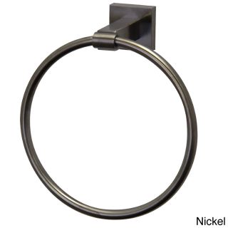 Vigo Allure Square Design Hand Towel Ring (Solid stainless steel construction Finish options Oil rubbed bronze, brushed nickelEasy mount template includedDimensions 7.25 inches wide x 7 5/8 inches high x 3 inches deepOne year limited warranty)
