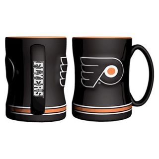 Boelter Brands NHL 2 Pack Philadelphia Flyers Sculpted Coffee Mug   Black (14