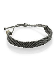 Pura Vida Flat Braided Bracelet   Grey