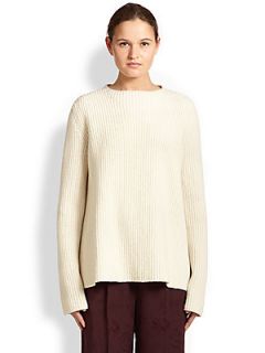The Row Ismenia Merino Wool & Cashmere Sweater   Ivory