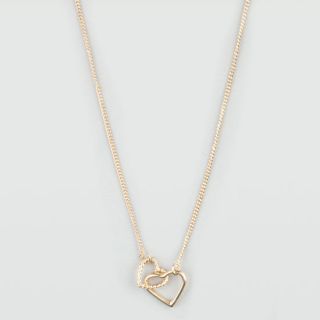 Interlocked Hearts Necklace Gold One Size For Women 206239621