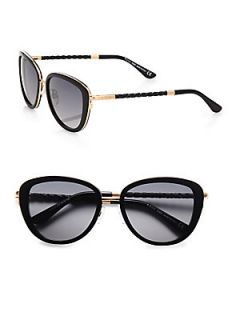 Tods Retro Enamel Combo Round Sunglasses/Black   Black