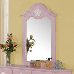 Pink/ White Flower Mirror