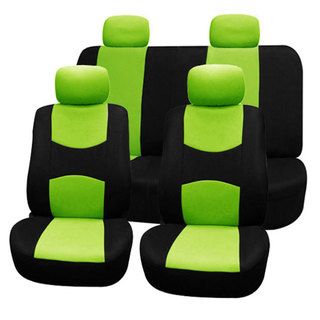 Fh Group Green Full Set Fabric Auto Seat Covers