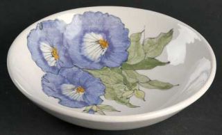 Ernestine 785bv Coupe Cereal Bowl, Fine China Dinnerware   Large Blue/Yellow Flo