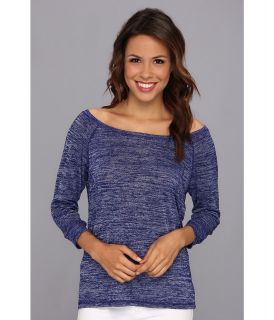 Allen Stripe Tee Womens Long Sleeve Pullover (Blue)