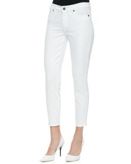 Womens Believe Cropped Jeans, White   CJ by Cookie Johnson