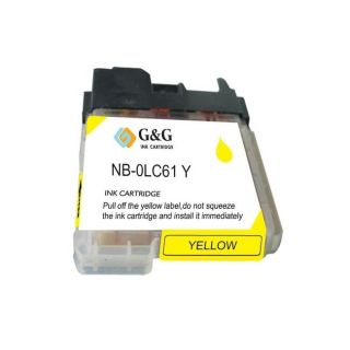 Brother Lc61y Compatible Yellow Ink Cartridge (YellowCompatible with BrotherDCP 145C, 165C, 185C, 385C, 535CN, 585CW, 6690CWMFC 250C, 255CW, 290c, 295CN, 490CN, 490CW, 5490CN, 5890CN, 6490CW, 670CD, 670CDW, 6890CDW, 790CW, 795CW, 930CDN, 930CDWN, 990CWTh