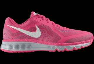 Nike Air Max 2014 iD Custom (Wide) Kids Running Shoes (3.5y 6y)   Pink
