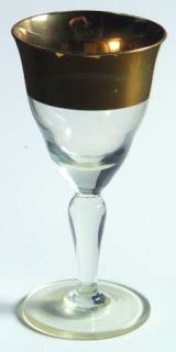 Avitra Golden Cordial Glass   Wide Gold Band