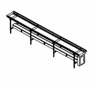 Piper Products 20 ft Conveyor Tray Make Up w/ Nylon Rollers, Stainless