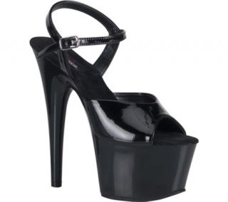 Womens Pleaser Adore 709   Black Patent/Black Dress Shoes