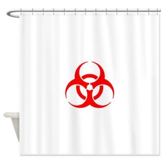 Red Biohazard Shower Curtain  Use code FREECART at Checkout