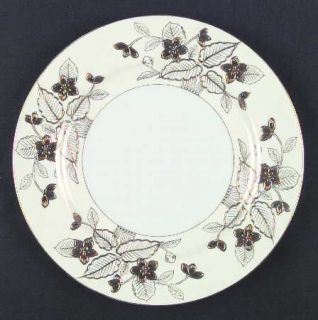 Craftsman (Japan) Anniversary Dinner Plate, Fine China Dinnerware   Gold Flowers