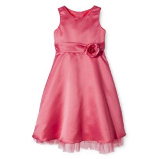 Rosenau Girls Lace Overlay Dressy Dress   6 Coral