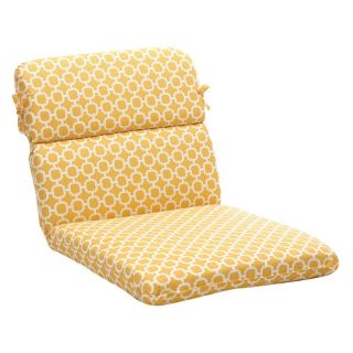 Pillow Perfect 40.5 x 21 Outdoor Geometric Chair Cushion Green/White   450919