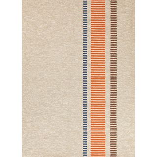 Hand hooked Indoor/ Outdoor Stripe pattern Brown Polypropylene Rug (5 X 76)