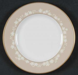 Lenox China Bellina Gold Trim Salad Plate, Fine China Dinnerware   White Flowers