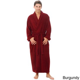 Del Rossa Mens Full Length Shawl Collar Terry Cotton Bath Robe