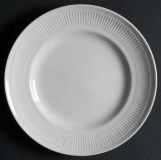 Franciscan Viking Salad Plate, Fine China Dinnerware   All White, Ribbed Rim, Sm