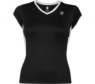 Womens K Swiss Accomplish Top   Black/White Athletic Apparel