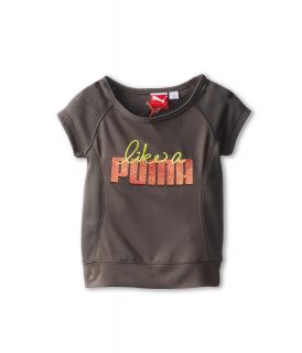Puma Kids S/S Like A PUMA Active Tee Girls T Shirt (Gray)