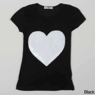 Sweetheart Jane Girls Sequin Heart Tee Shirt
