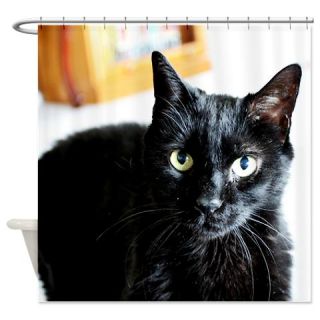  Black Kitty Cat Shower Curtain  Use code FREECART at Checkout
