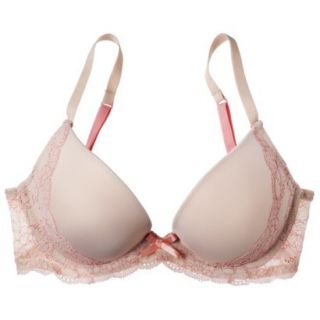 Xhilaration Juniors Padded With Lace Demi   Nude 32A