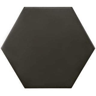 Somertile Hextile Matte Black Porcelain Floor And Wall Tile (set Of 14) (BlackMaterial Porcelain Finish Glazed/ matteDimensions 8 inches long x 7 inches wide x 0.375 inch deepEasy to install Grade 1, first quality porcelain tile for floor and wall useP