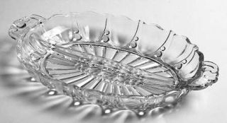 Anchor Hocking Oyster & Pearl Clear 2 Part Relish Dish   Clear, Depression Glass