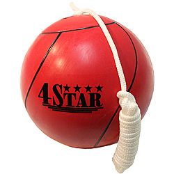 Defender Red Size 7 Tether Ball (Red Size 7Official weight and sizeProfessional designReinforced rubber coverRecessed rope attachmentIncludes 11 feet of regulation nylon ropeMaterials Rubber/nylonDimensions 10 inches high x 6 inches wide x 6 inches dee