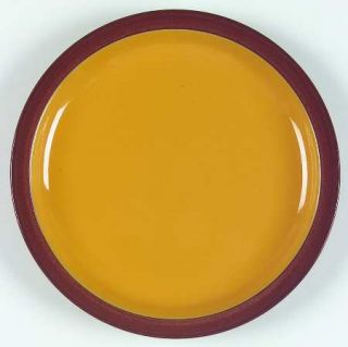 Denby Langley Spice Salad Plate, Fine China Dinnerware   Yellow/Brown/Green/Blue