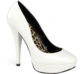 Womens Pin Up Harlow 01   White Patent Leather High Heels