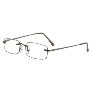 ICU Plastic Rimless Rectangle Readers With Case   +2.0