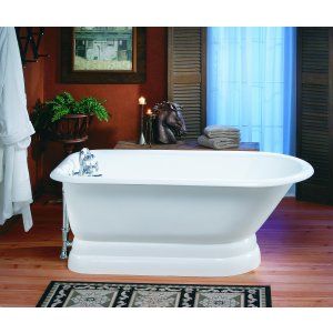 Cheviot 2118 WW Traditional Cast Iron Bathtub With Pedestal Base And Continuous