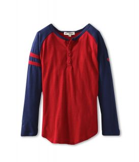 Appaman Kids Boys Super Soft Retro Baseball Henley Boys T Shirt (Red)