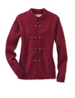 Boiled Wool Zip front Jacket, Berry, Large