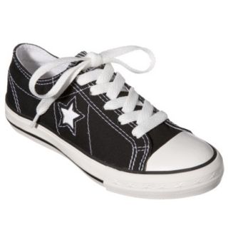 Kids Converse One Star Canvas Oxford Shoe   Black 1