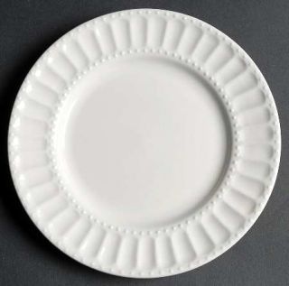 Gibson Designs Regalia White Salad/Dessert Plate, Fine China Dinnerware   All Wh
