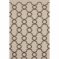 Nuloom Handmade Flatweave Marrakesh Trellis Natural Wool Rug (5 X 8) (Brown Style ContemporaryPattern AbstractTip We recommend the use of a non skid pad to keep the rug in place on smooth surfaces.All rug sizes are approximate. Due to the difference of