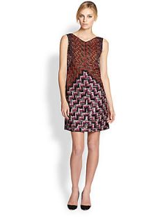 Missoni Sleeveless V Neck Lurex Dress   Purple