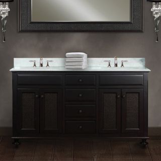 Water Creation London 60 inch Dark Espresso Double Sink Bathroom Vanity From The London Collection