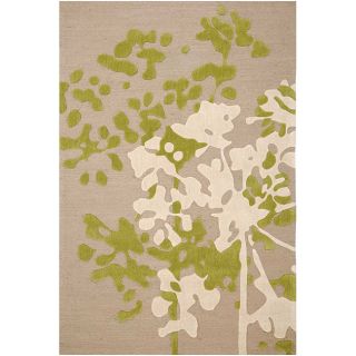 Hand tufted Beige/ Ivory Floral Area Rug (5 X 76)